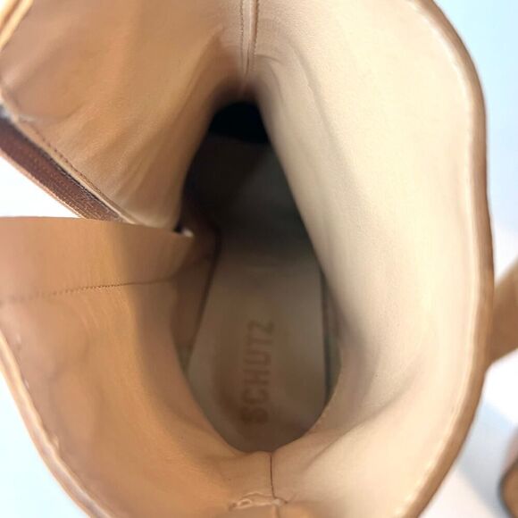 SCHUTZ July Suede Nubuck Platform High Heel Bootie Boots Sz 8.5 - Picture 10 of 11